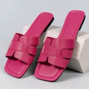 NEW Pink Snakeskin Sandals